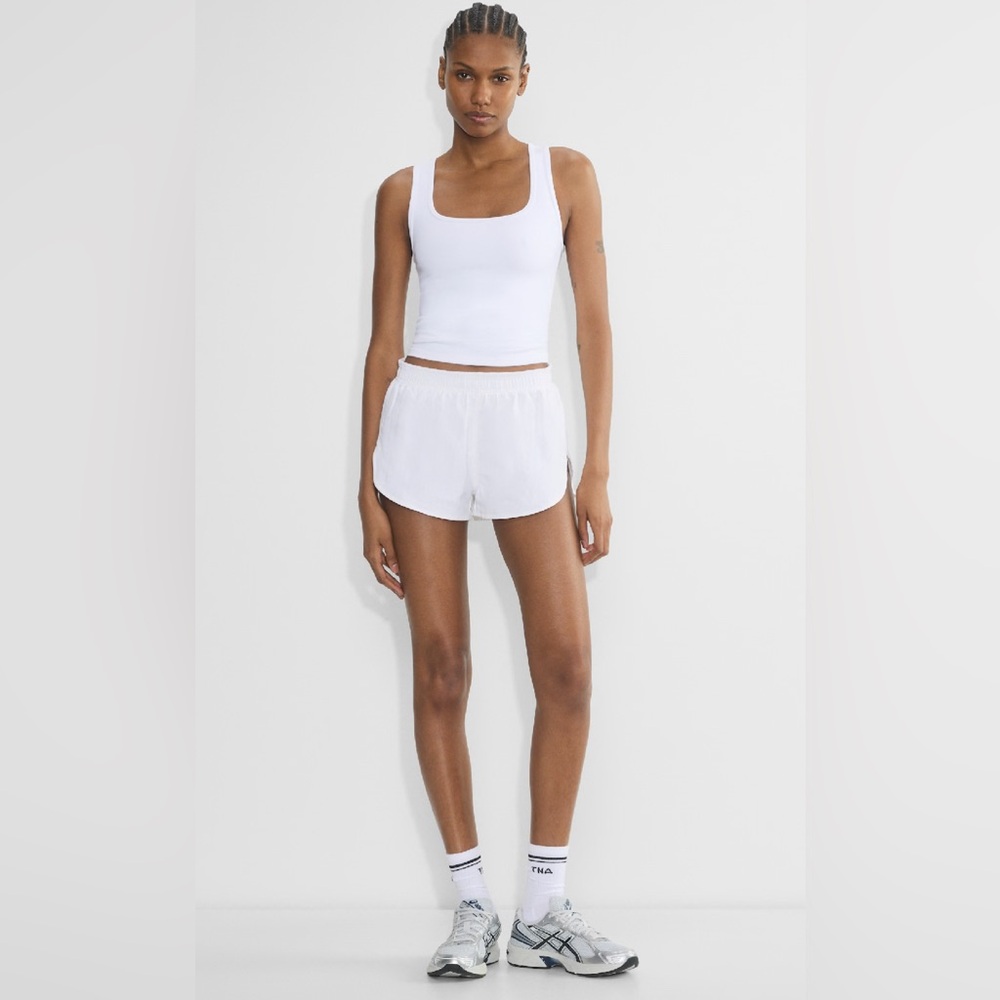 Aritzia White Athletic Running Shorts